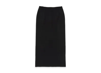 AURALEE Women's Double Faced Silk Cotton Knit Skirt "Black"