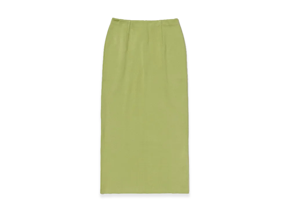 AURALEE Women's Double Faced Silk Cotton Knit Skirt "Light Green"