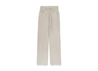 AURALEE Women's Faded Hard Twist Brown Denim 5P Pants "Light Gray"