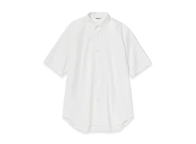 AURALEE Women's Washed Finx Twill Half Sleeved Shirt "White"