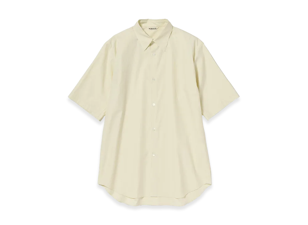 AURALEE Women's Washed Finx Twill Half Sleeved Shirt "Vanilla"