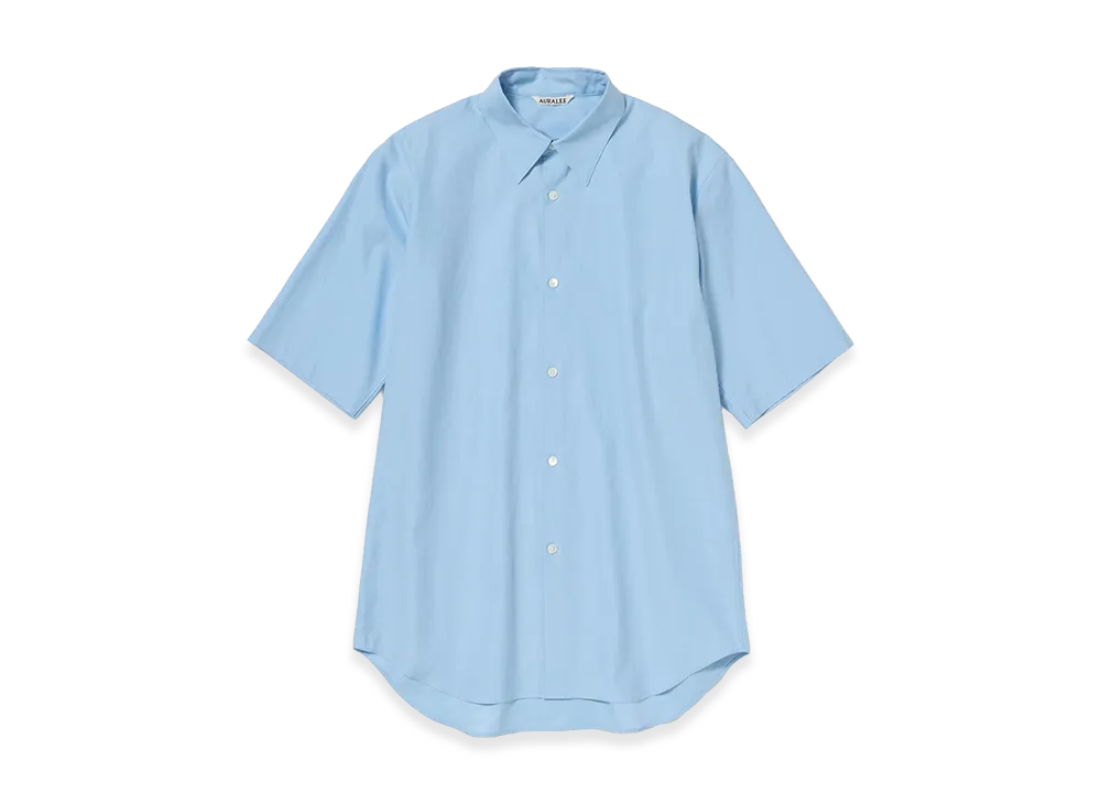 AURALEE Women's Washed Finx Twill Half Sleeved Shirt "Light Blue"