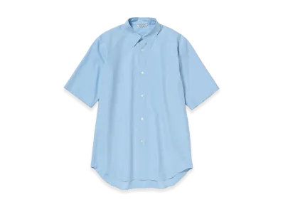 AURALEE Women's Washed Finx Twill Half Sleeved Shirt "Light Blue"