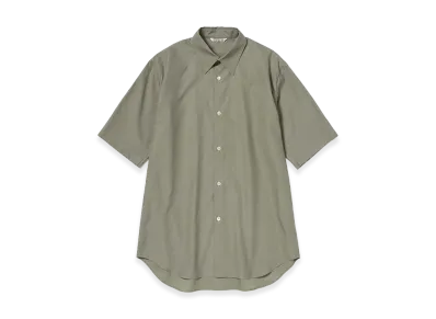 AURALEE Women's Washed Finx Twill Half Sleeved Shirt "Olive"