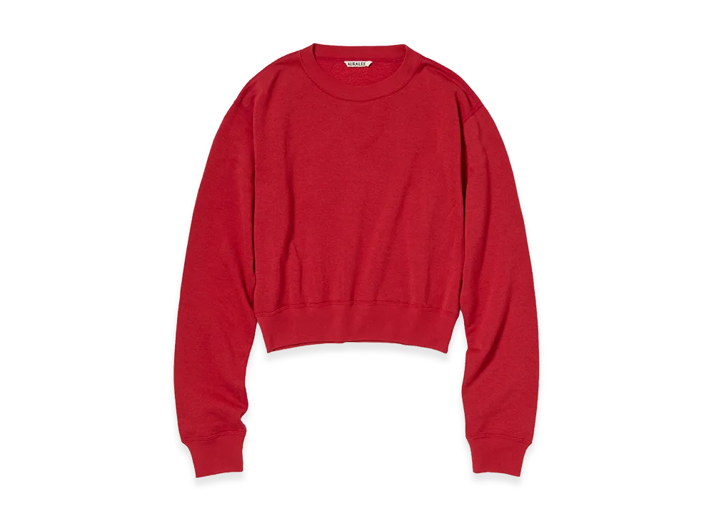 AURALEE Women's High Twist Light Sweat P/O "Red"