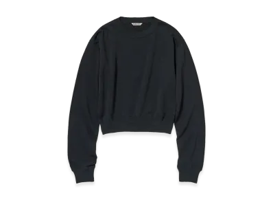 AURALEE Women's High Twist Light Sweat P/O "Ink Black"