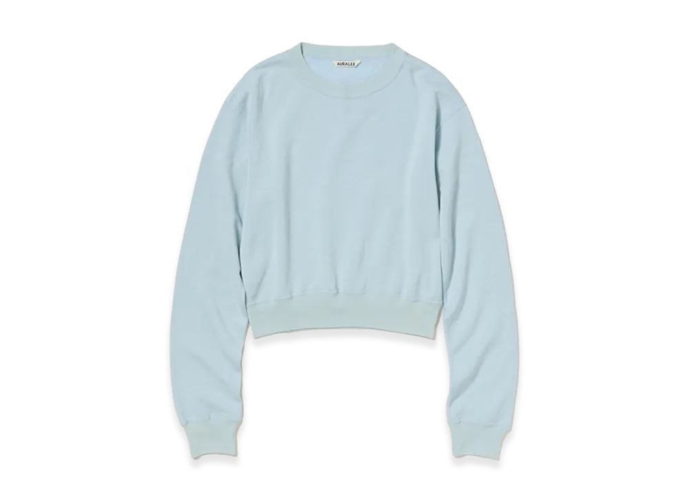 AURALEE Women's High Twist Light Sweat P/O "Pale Blue"