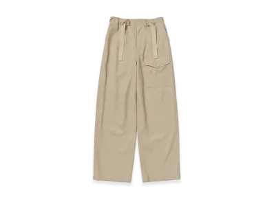 AURALEE Women's Wool Herringbone Cargo Pants "Beige"