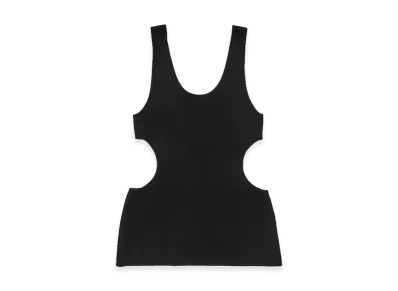 AURALEE Women's Double Faced Silk Cotton Knit Long Tank "Black"