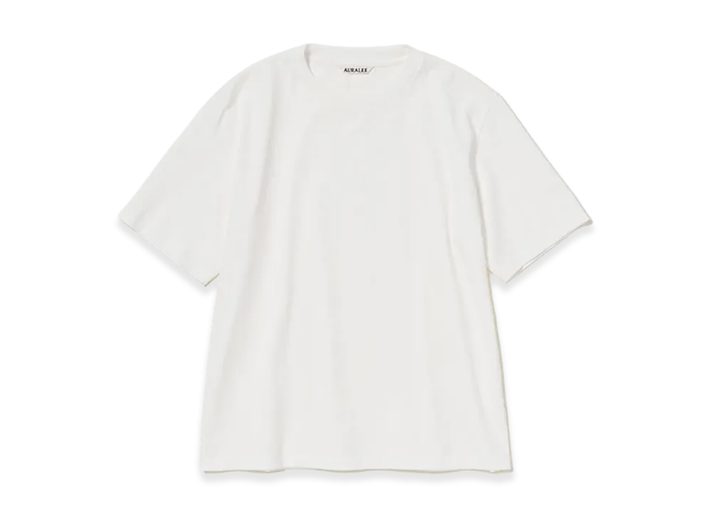 AURALEE Women's High Gauge Cotton Jersey Tee "White"