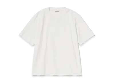 AURALEE Women's High Gauge Cotton Jersey Tee "White"