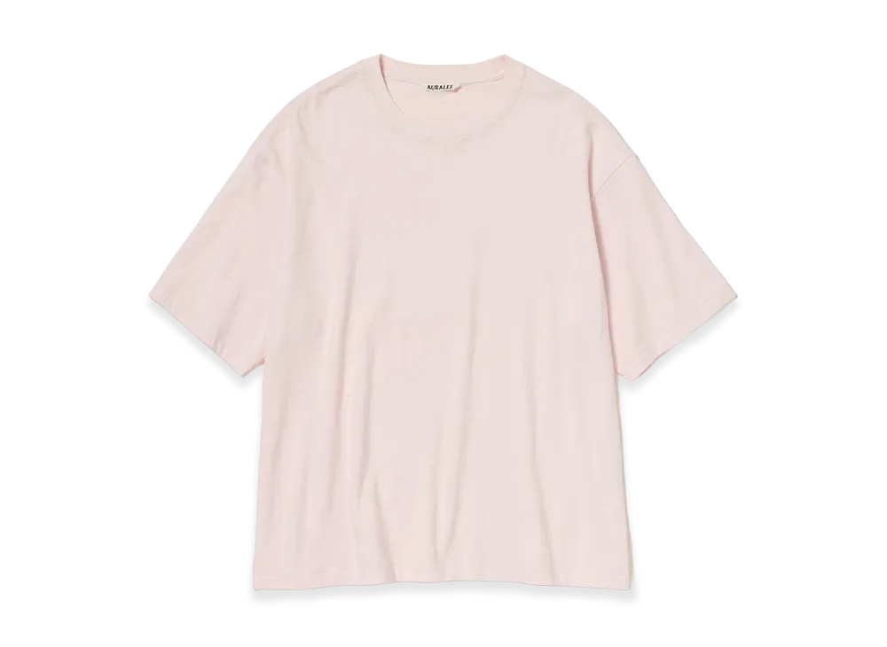 AURALEE Brushed Organic Cotton Jersey Tee "Light Purple"