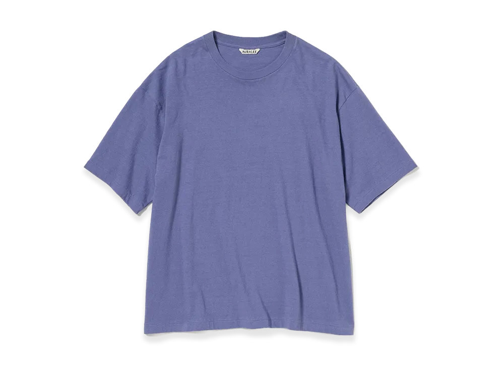 AURALEE Brushed Organic Cotton Jersey Tee "Light Purple"