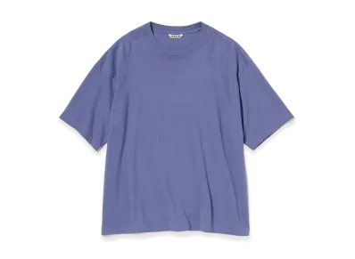 AURALEE Brushed Organic Cotton Jersey Tee "Light Purple"