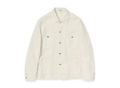 AURALEE Wool Cotton Linen OX Work Jacket "Off White"