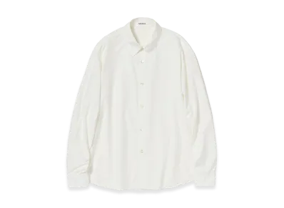 AURALEE Garment-Dyed Finx Shuttle Weather Shirt "White"