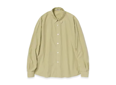 AURALEE Garment-Dyed Finx Shuttle Weather Shirt "Khaki Beige"
