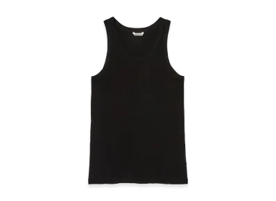 AURALEE Organic Soft Rib Tank "Black"
