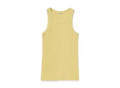 AURALEE Organic Soft Rib Tank "Dusty Yellow"