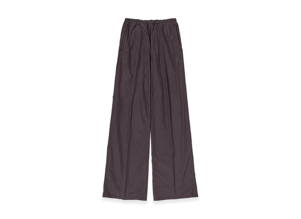 AURALEE Women's Garment-Dyed Finx Shuttle Weather Drawstring Pants "Dark Brown"