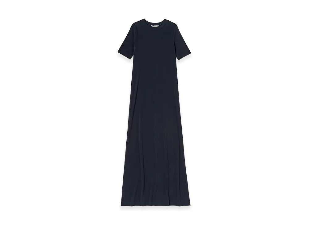 AURALEE Women's Organic Cotton Fine Rib Dress "Dark Navy"