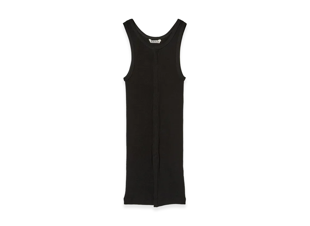 AURALEE Women's Organic Soft Rib Tank "Black"
