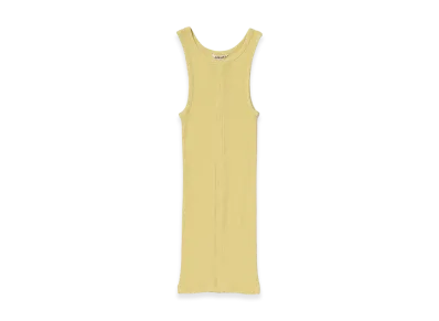 AURALEE Women's Organic Soft Rib Tank "Dusty Yellow"
