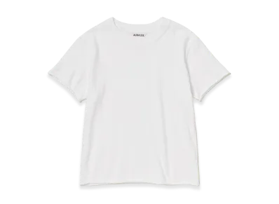 AURALEE Women's Brushed Organic Cotton Jersey Tee "White"