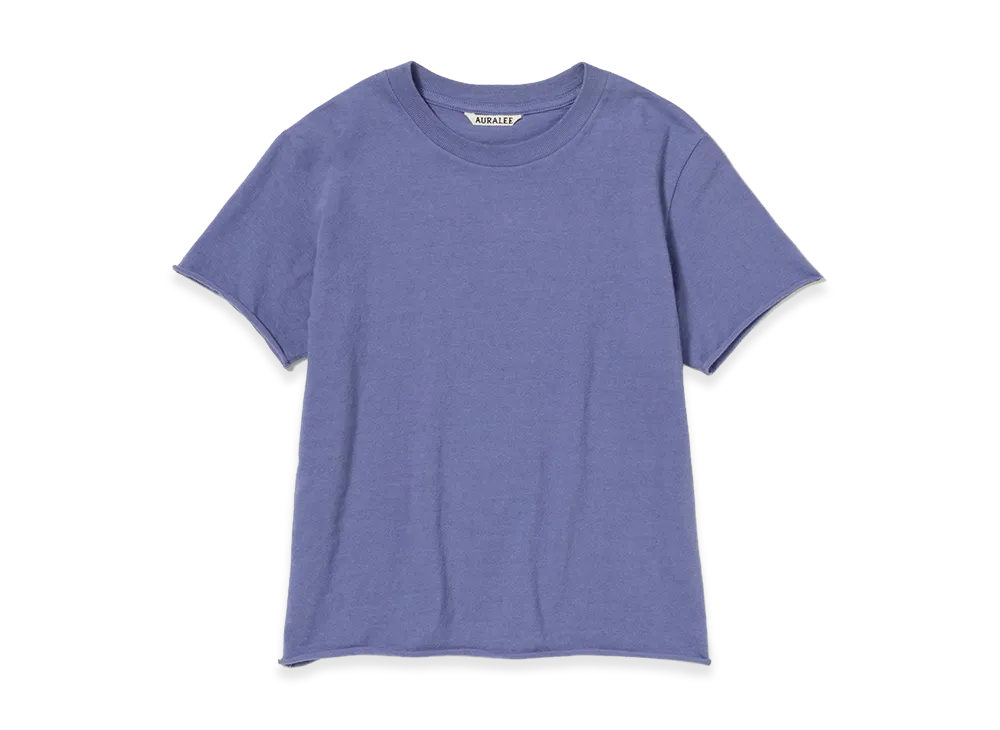 AURALEE Women's Brushed Organic Cotton Jersey Tee "Light Purple"