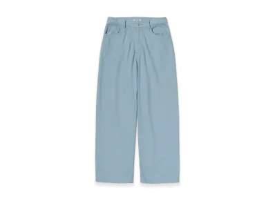 AURALEE Silk Nep Denim 5P Wide Pants "Light Blue"