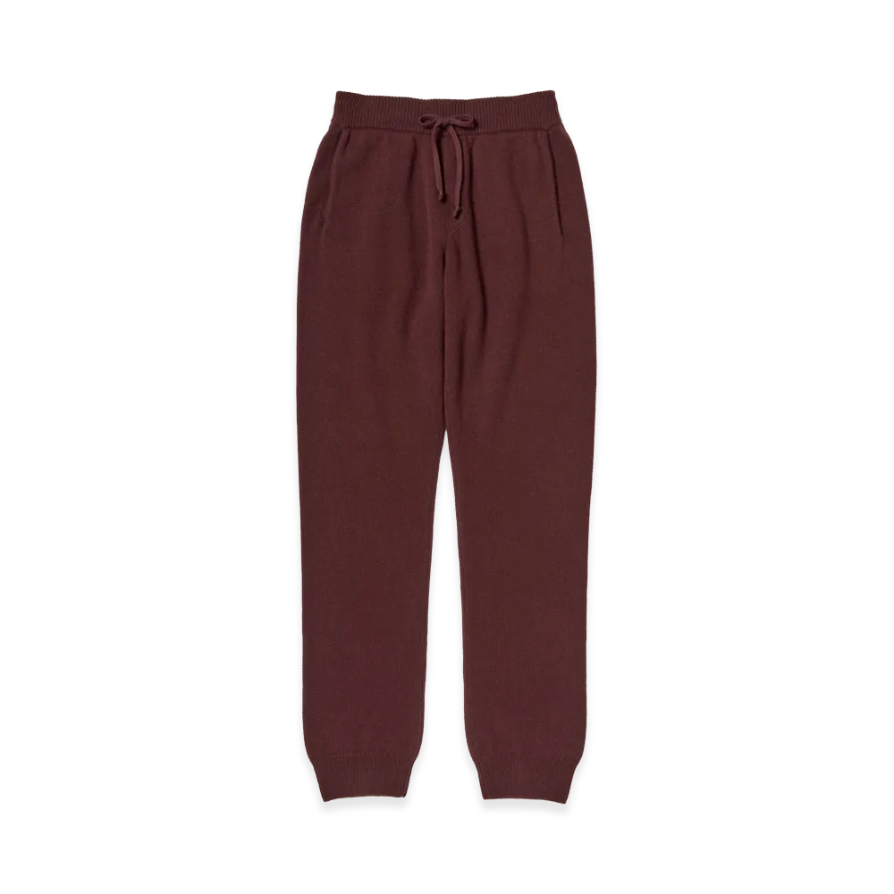 AURALEE Baby Cashmere Knit Pants "Red Brown"