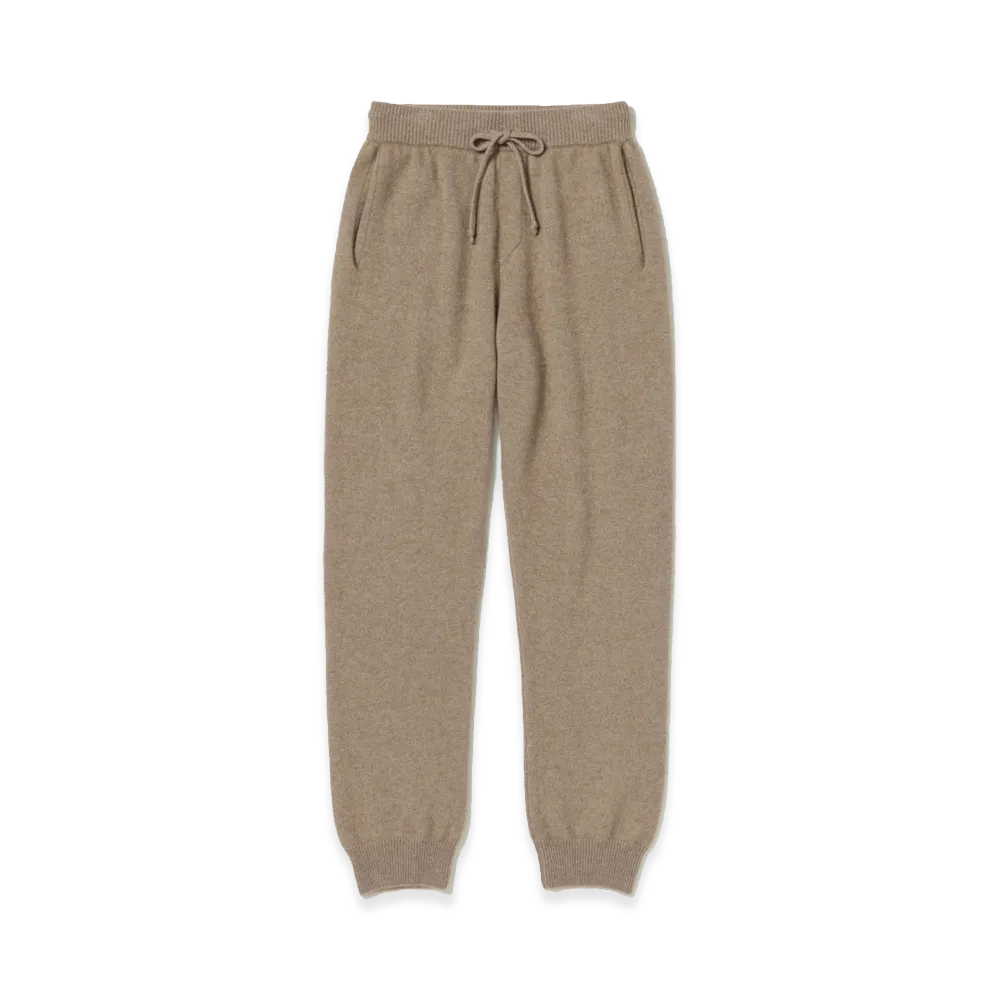 AURALEE Baby Cashmere Knit Pants "Natural Brown"