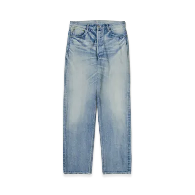 AURALEE Selvedge Faded Heavy Denim Wide Pants "Faded Indigo"