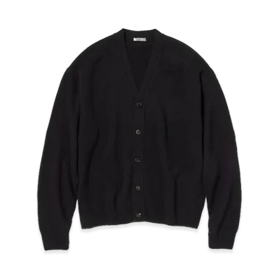 AURALEE Baby Cashmere Knit Cardigan "Top Black"