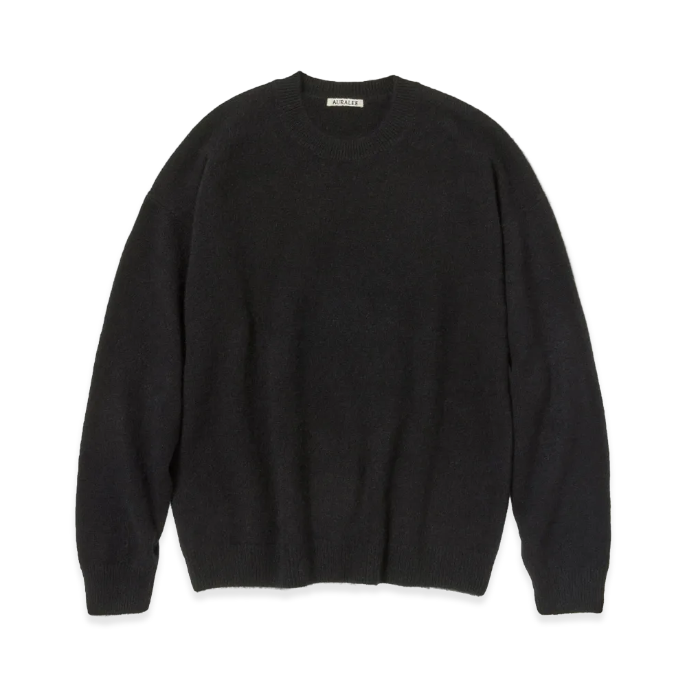 AURALEE Baby Cashmere Knit P/O "Top Black"