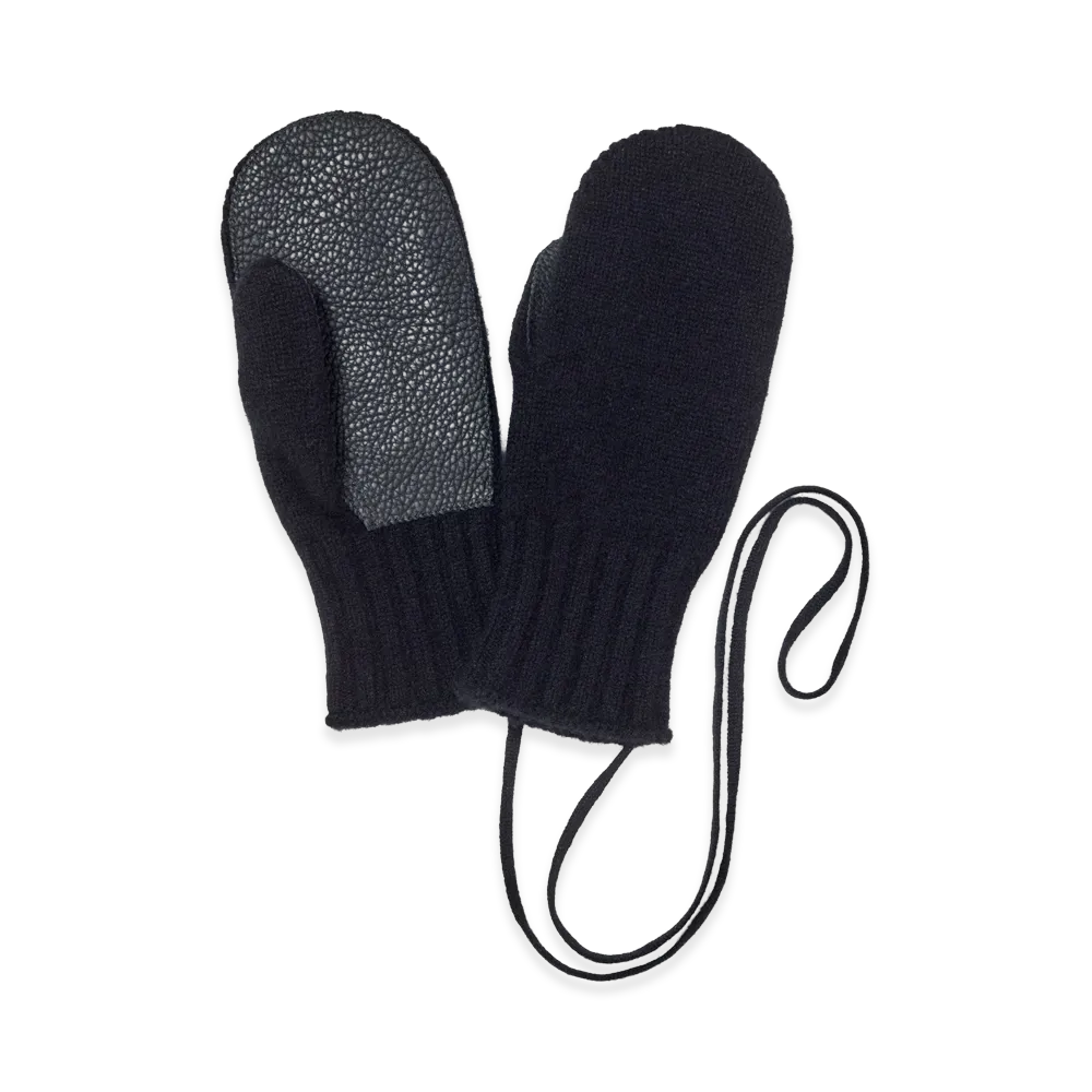 AURALEE Baby Cashmere Knit Mitten "Top Black"