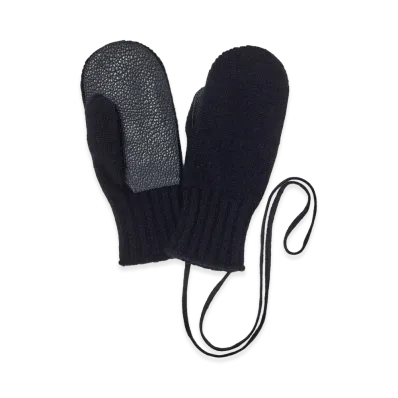 AURALEE Baby Cashmere Knit Mitten "Top Black"