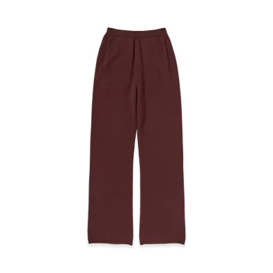 AURALEE Women's Baby Cashmere Knit Pants "Red Brown"