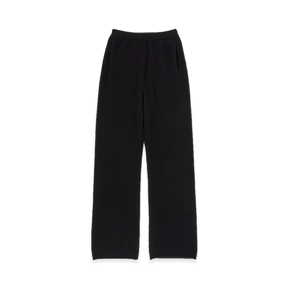 AURALEE Women's Baby Cashmere Knit Pants "Top Black"