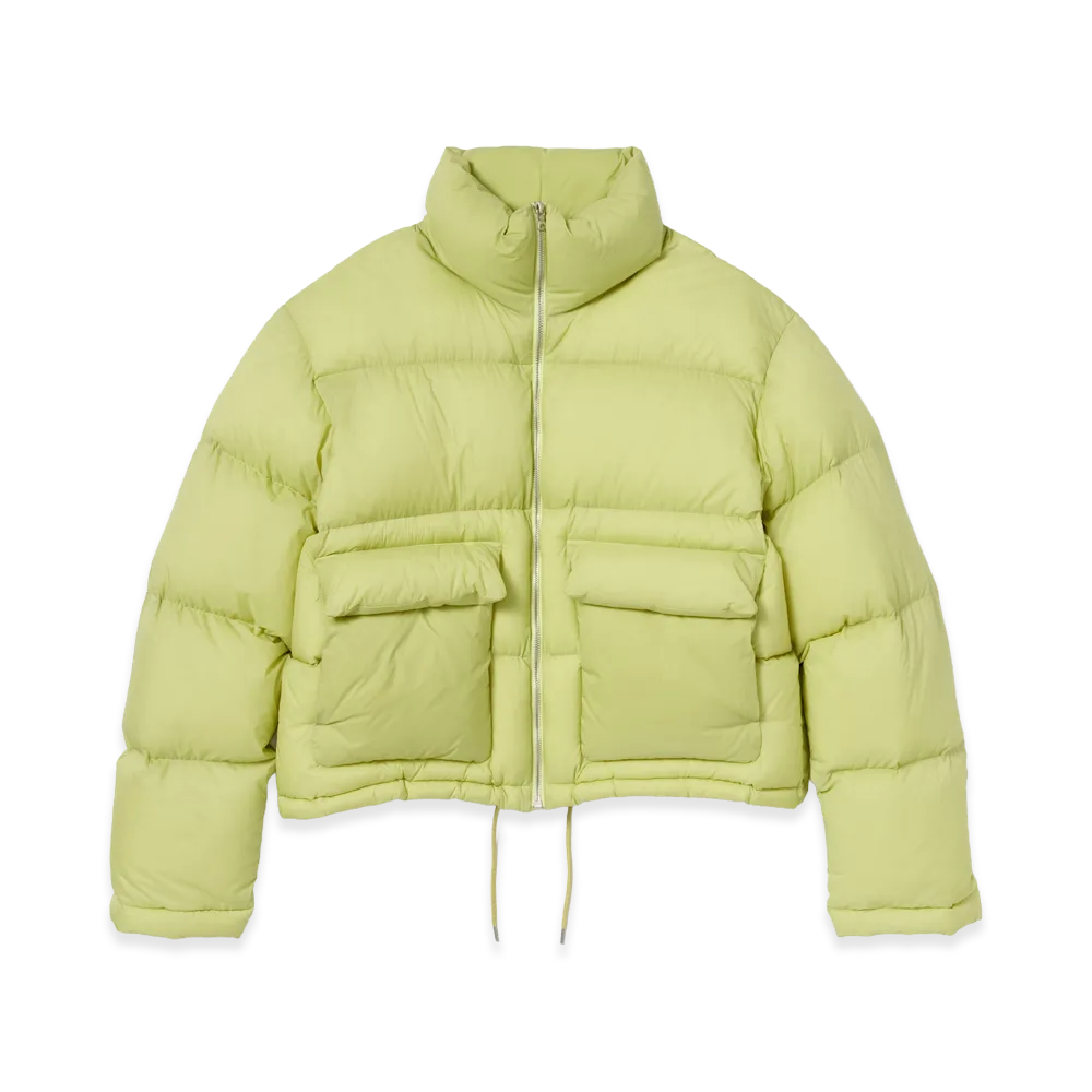 AURALEE Women's Super Light Nylon Ripstop Down Blouson "Light Lime"