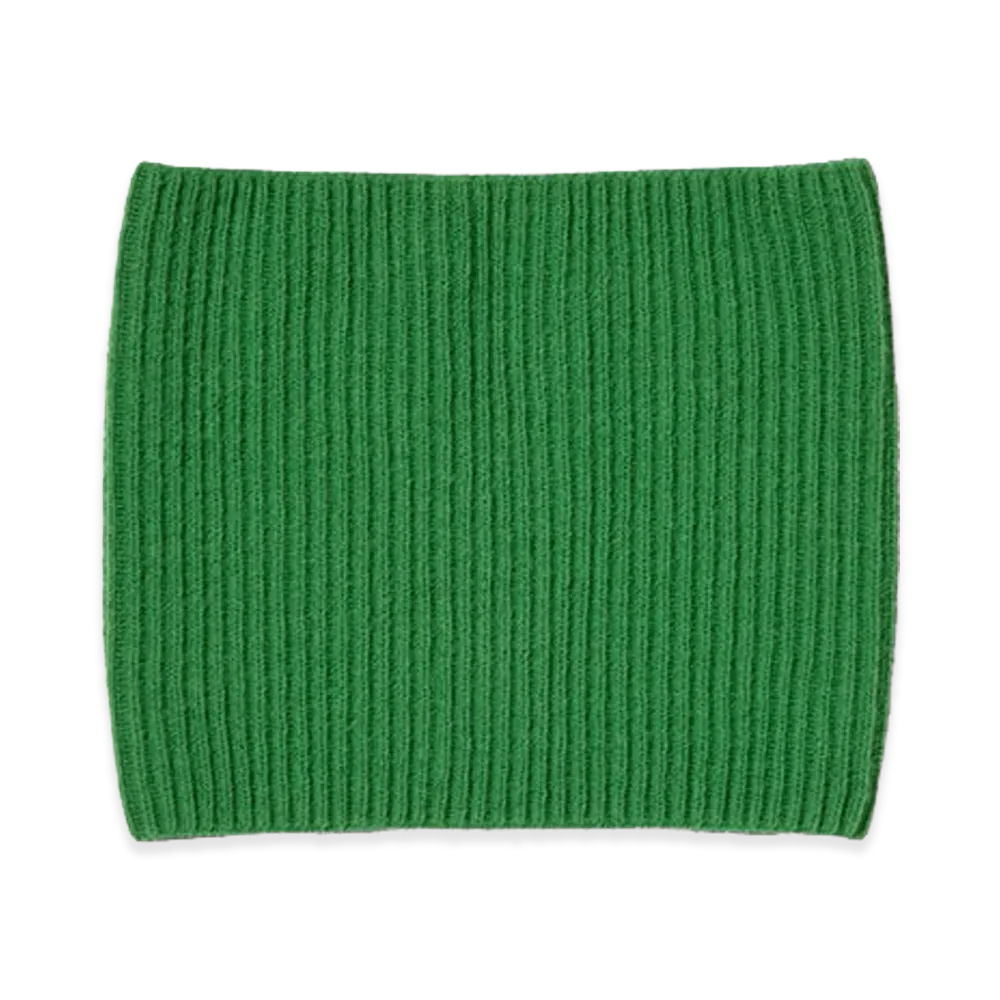 AURALEE x TEKLA Super Fine Wool Cashmere Rib Knit Neck Warmer "Forest Green"