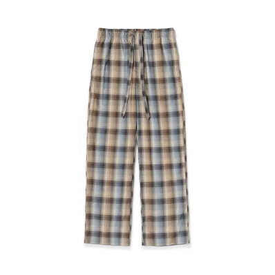 AURALEE x TEKLA Flannel Sleepwear Pants "Dawn Checks"