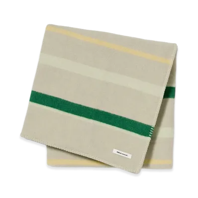 AURALEE x TEKLA Lambswool Blankets "Pine Stripes"