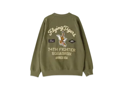 AVIREX Crewneck Sweat Frying Tigers "Olive"