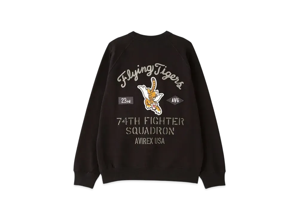 AVIREX Crewneck Sweat Frying Tigers "Black"