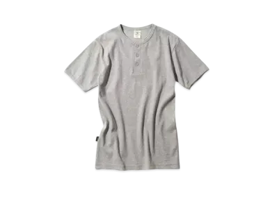 AVIREX Daily Wear Rib Henley Neck S/S T-Shirt "Grey"