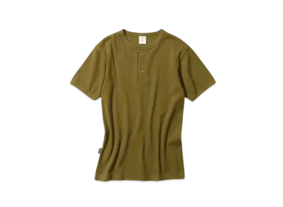 AVIREX Daily Wear Rib Henley Neck S/S T-Shirt "Olive"