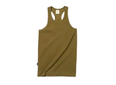 AVIREX Daily Wear Rib Tank Top Back Cross "Olive"
