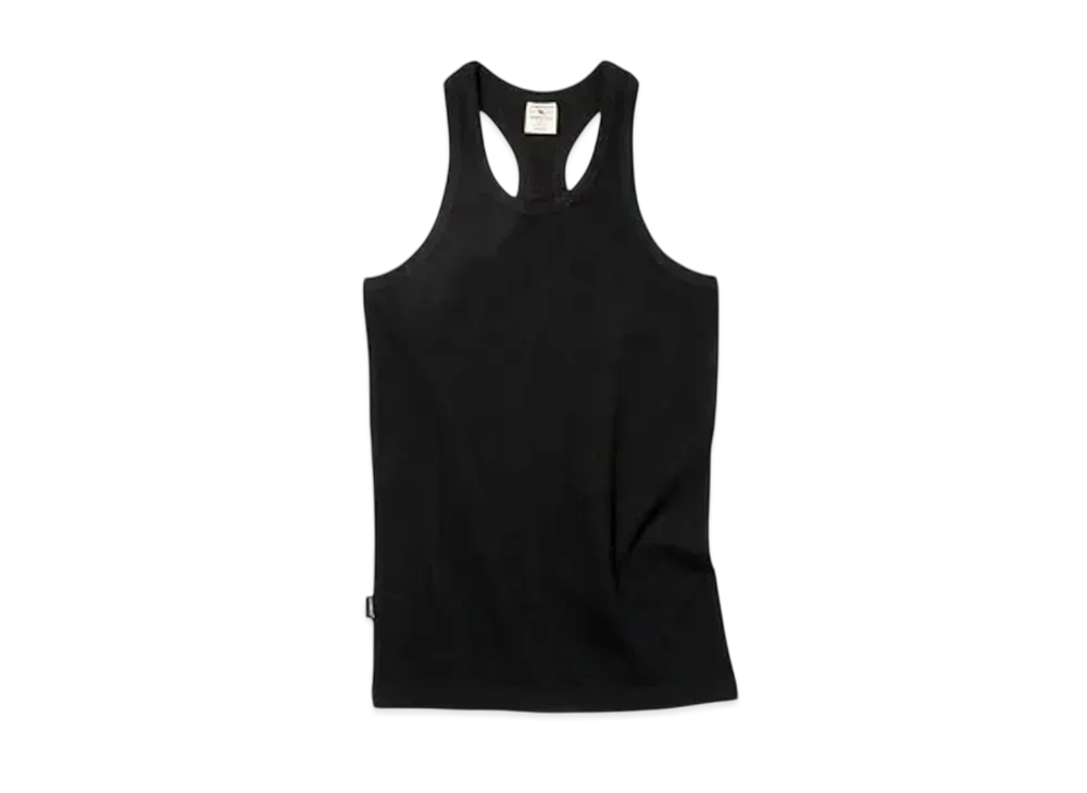 AVIREX Daily Wear Rib Tank Top Back Cross "Black"