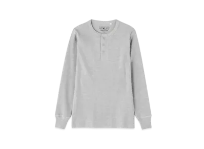 AVIREX Daily Wear Thermal L/S Henley Neck T-Shirt "Grey"